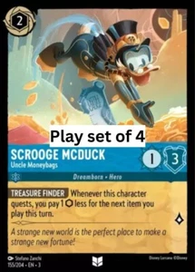 Scrooge McDuck - Uncle Moneybags 💎Play Set of  4💎155/204 Lorcana Into Inklands - Bild 1 von 2