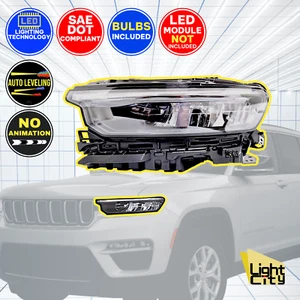 For 2022-24 Jeep Grand Cherokee w/O Animation w/ Leveling Driver Headlight LH - Picture 1 of 13