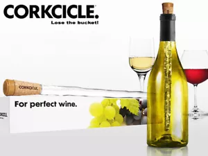 CORKCICLE WINE CHILLER WINE BOTTLE COOLER ROD 45 MIN COOLING ICE CORK STOPPER - Picture 1 of 8
