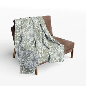 William Morris Golden Lily Thyme vittoriano Art Nouveau coperta in pile artico - Foto 1 di 13