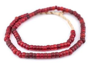 Old Translucent Red Padre Beads 9mm Ethiopia African Round Glass Large Hole