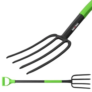 Mistforke 4 Zinken 1150mm mit Metallstiel Flach für Garten und Landwirtschaft - Bild 1 von 7