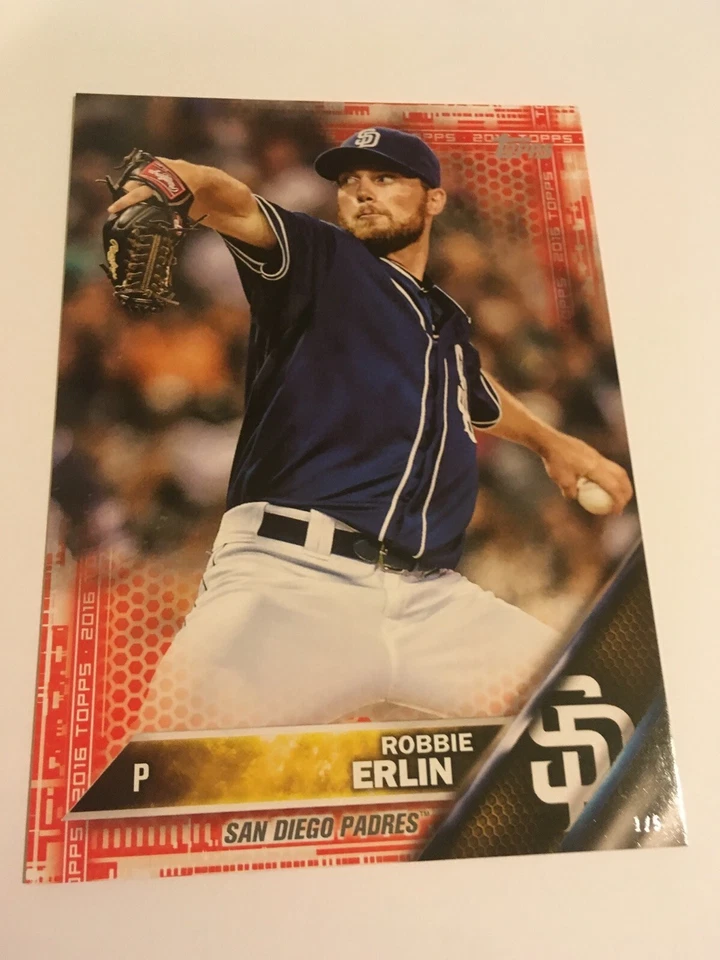 2016 Topps Jumbo 5x7 Red Parallel Robbie Erlin Padres 473 #’d 1/5 Rare - Image 1 of 1