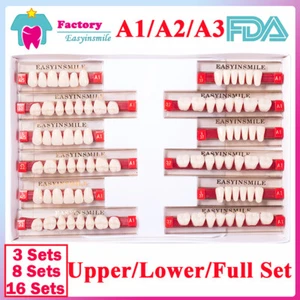 Dental Acrylic teeth Denture resin teeth Full set Anterior A1/A2/A3 Upper/Lower - Picture 1 of 12