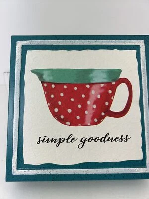 The Pioneer Woman - Metal Sign - Batter Bowl "Simple Goodness" 6X6” NWT - Image 1 of 4