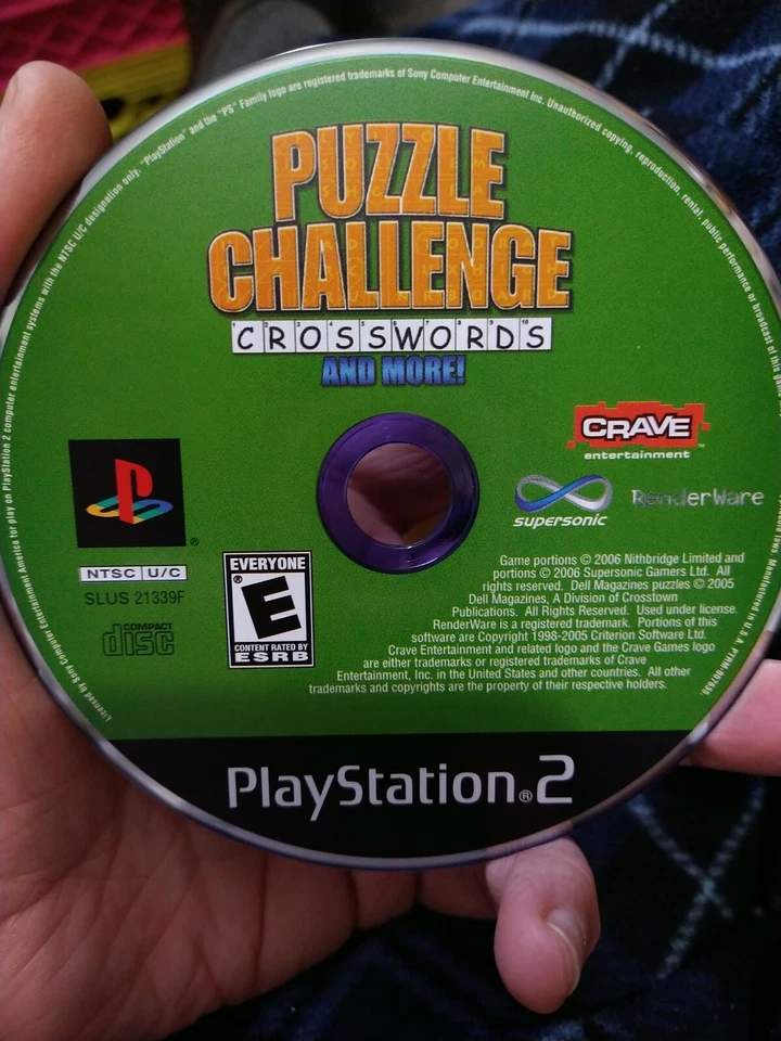 Puzzle Challenge: Crosswords and More (Sony PlayStation 2, 2006) PS2 Disc Only - Image 1 of 1