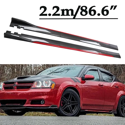 Carbon Fiber Look 86.6" Side Skirt Extension Spoiler Splitter For Honda Odyssey Foto 1 de 4
