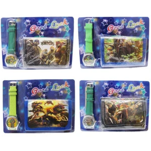 NEW TMNT NINJA TURTLE KID CHILD ACCESSORIES WRIST WATCH & WALLET ELECTRONIC TOY - Picture 1 of 5