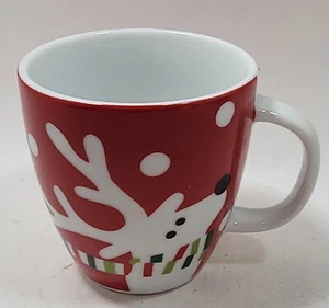 Crate and Barrel Reindeer Red White Child's Mug - Picture 1 of 2