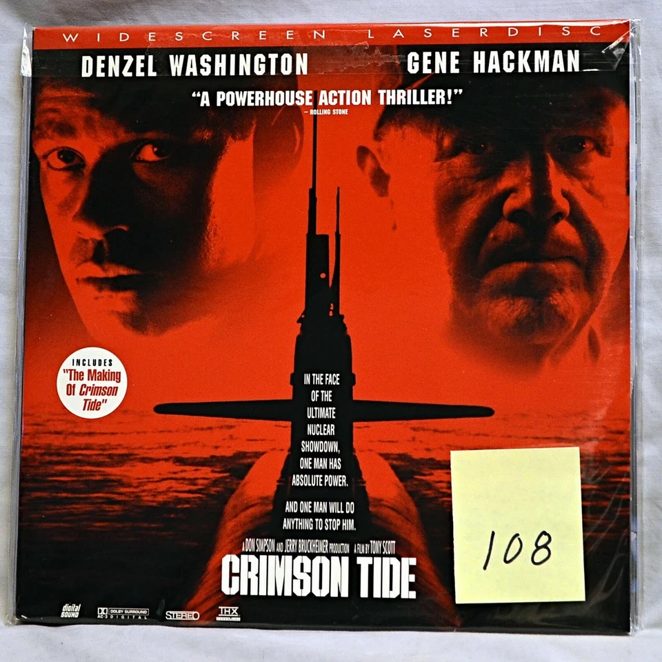 Crimson Tide (1995) - Laserdisc - Widescreen THX Extended Edition  LIKE NEW - Image 1 of 1