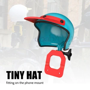 OSOPRO Pequeño sombrero para motocicleta montaje de teléfono móvil casco de decoración a prueba de sol - Imagen 1 de 17