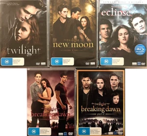The Twilight Saga: 1-4 1+2+3+4 Complete Collection DVD TV SERIES 5-MOVIES VGC R4 - Picture 1 of 1
