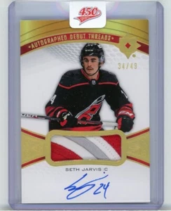UD Ultimate 2021/22 - Debut Threads Patch Auto 34/49 - Seth Jarvis - Picture 1 of 2