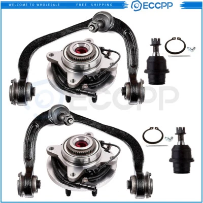 Buje de rodamiento de rueda de rótula brazo de control delantero de 6 piezas para Ford F-150 2009-2010 Foto 1 de 4