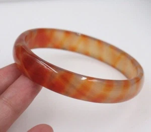 Eternity Friendship two-tone Mother's Day Chinese Red Jade bracelet 70 mm BOX - Picture 1 of 5