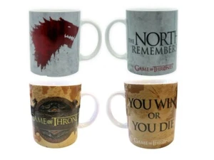 Game of Thrones - North Remember You Win or You Die Coffee Mug Cup Set of 2 - Picture 1 of 1