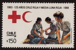 CHILE 1988 STAMP # 1282 MNH RED CROSS - Picture 1 of 1
