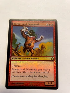 Magic the Gathering MTG Morningtide BORDERLAND BEHEMOTH Foil beautiful Mint look - Picture 1 of 2