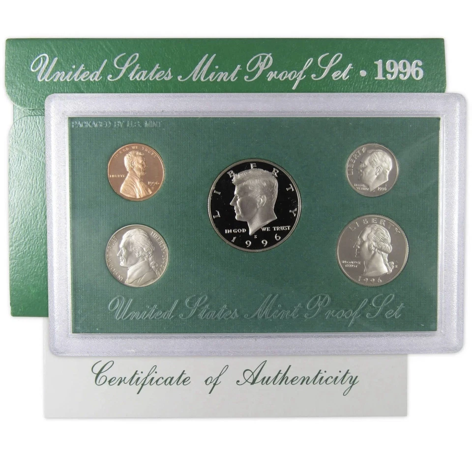 1996 Clad Proof Set U.S. Mint Original Government Packaging OGP COA - Image 1 of 1