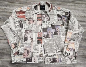 Chaqueta Forever 21 Marilyn Monroe Edición Limitada Estampado Denim Gran Tamaño - Imagen 1 de 12