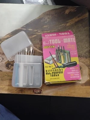 Vintage 10 In 1 all purpose Tool mate screwdriver set in case - Image 1 of 4