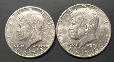 1973 Kennedy Half Dollar DDR-001 Errors–P&D Mint/Strong Doubling/Rate Error Set - Image 1 of 4