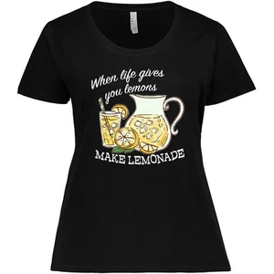 Inktastic When Life Gives You Lemons, Make Lemonade Women's Plus Size T-Shirt - Picture 1 of 3