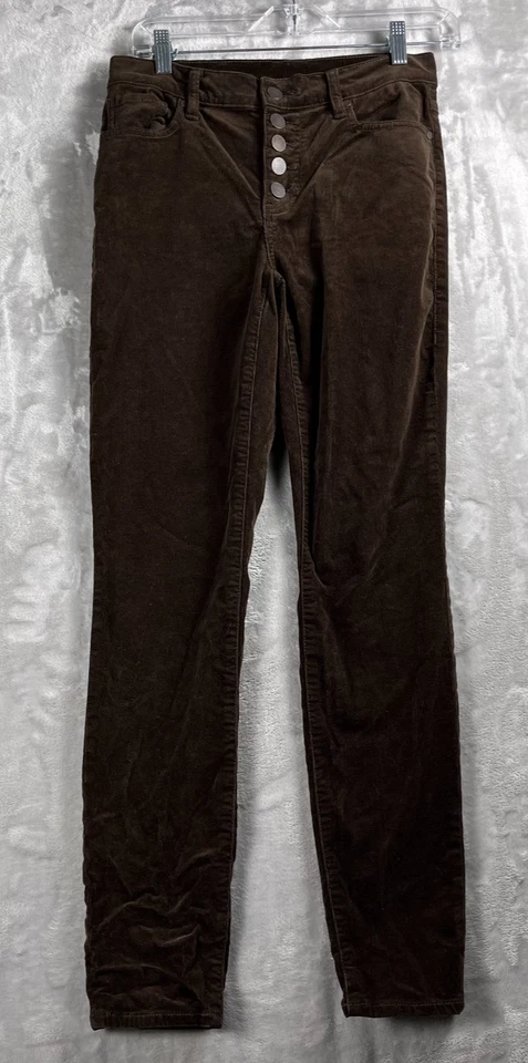 Pantalones Cabi Para Mujer Talla 2 Marrón Estilo 4319 Pana Botón Mosca Pierna Recta Años 90 Foto 1 de 4