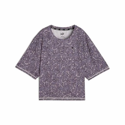 Camiseta de Manga Corta Mujer Puma Train Favorite Aop Crop Mujer Morado - Imagen 1 de 3