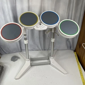 Nintendo Wii Rock Band Drum Kit W/ Base Harmonix Wired Set - No Pedal - WORKS - Picture 1 of 11