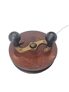 Antique Meisselbach Good Luck Wood Sidewinder Fishing Reel - Vintage 1890s 1900s - Picture 1 of 7