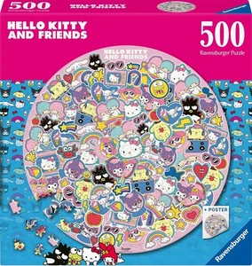 NEU Ravensburger 500 Teile Puzzle Hello Kitty and Friends Rund - Bild 1 von 2