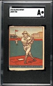 1933 Eclipse Import R337 Jimmy Jimmie Foxx SGC Authentic Nice Color - Picture 1 of 2