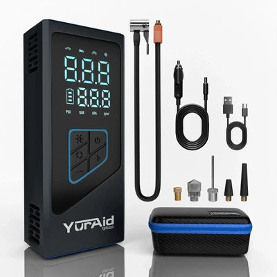 150 PSI Air Compressor Tire Inflator Air Pump Fits Car Moto Bike Tires Portable - Image 1 of 4