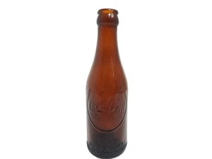 Rare Primitive script Coca-Cola 1900 Amber Bottle Horseshoe Arrow Louisville, KY - Picture 1 of 6