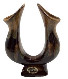 Vintage Dryden Keramik Doppelhals Vase signiert Dryden Hot SP 75 ARK - Bild 1 von 6