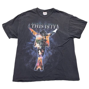 Vintage Michael Jackson Shirt Concert Tour King Pop Megaprint Y2K Album XL USED - Picture 1 of 10