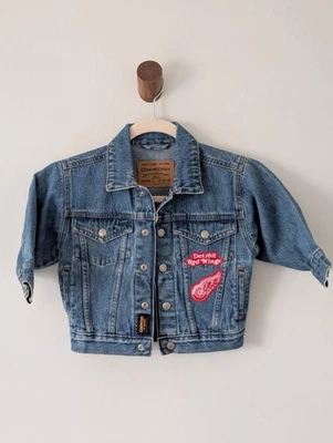 Vintage Y2K Youth Toddler Detroit Red Wings Oshkosh Denim Jacket 2t - Image 1 of 4