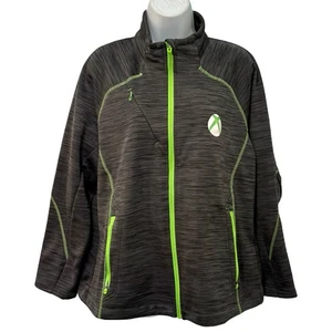 North End Sport Damen Xbox grau grün Track Athletic Full Zip Jacke Größe XL - Bild 1 von 10