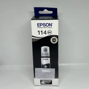 RICARICA INCHIOSTRO ORIGINALE EPSON ECOTANK 114 NERO BK PER ET-8500 / ET-8550, NUOVO - Foto 1 di 6