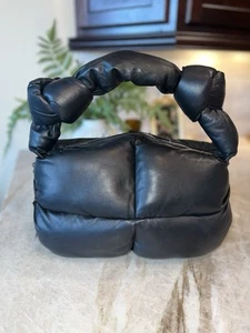 Stylism Denmark Black Puffy Shoulder Bag W/ Chunky And Crossbody Strap NWT - Picture 1 of 8