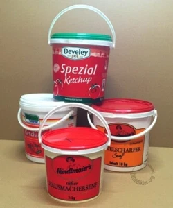 PLASTIKEIMER + DECKEL 10 Liter GEBRAUCHT & GESPÜLT FUTTEREIMER ANGLEREIMER EIMER - Bild 1 von 1