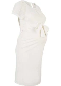Umstands-Hochzeitskleid Gr. 36/38 Weiß Mini-Abend-Party-Cocktailkleid Neu - Bild 1 von 1