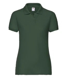 Neues Fruit of the Loom Lady Fit Poloshirt für Damen. L/14 Flasche. T7548. - Bild 1 von 3