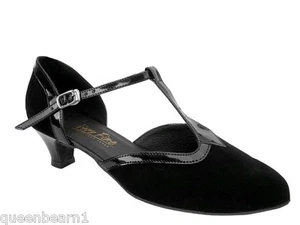 Women's West Coast Swing Salsa Ballroom Dance Shoes low Heel 1.3 Very Fine 9627 - Picture 1 of 4