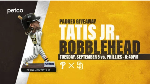 San Diego Padres Fernando Tatis Jr. Bobblehead Giveaway September 5 PRESALE Cover