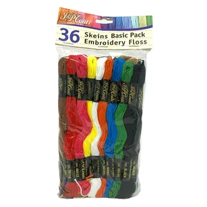 J & P COATS Embroidery Floss 36 Skeins NEW Basic Pack 8.75 Yards 6 Strand Cotton - Picture 1 of 2