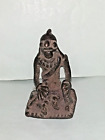 Antique Traditional Indian Bronze Statue Sage In Yoga Mudra Shiva Trible Art