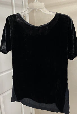 Lucky Brand черный велюровый топ размер маленький 1062 - Изображение 1 из 4