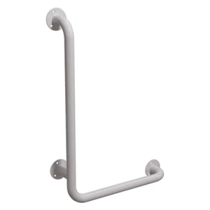 Manijas angulares 80/60 cm para baño accesible montables izquierda blanco DN 32mm - Imagen 1 de 6